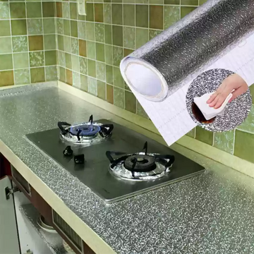 Waterproof Oil Proof Aluminum Foil Sticker Self Adhesive Wallpaper Kitchen Stove Wall Stickers